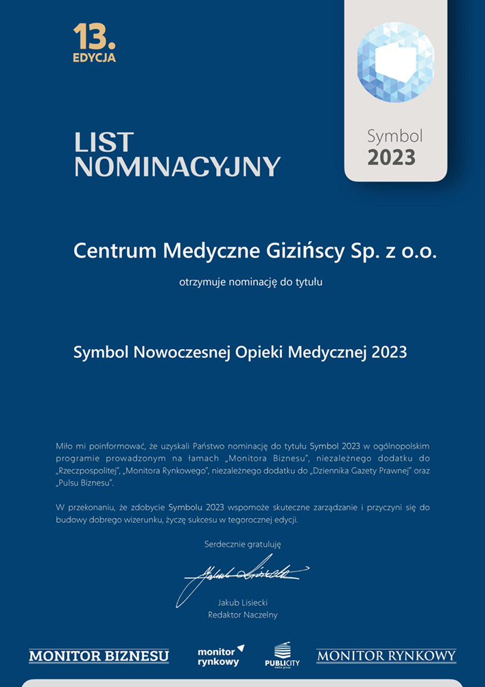 Nominacja CMG do tytułu Symbol 2023