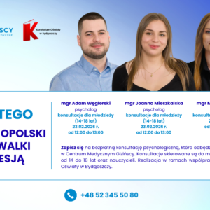 23 lutego Ogólnopolski Dzień Walki z Depresją – zapraszamy uczniów i nauczycieli na bezpłatne konsultacje z psychologiem